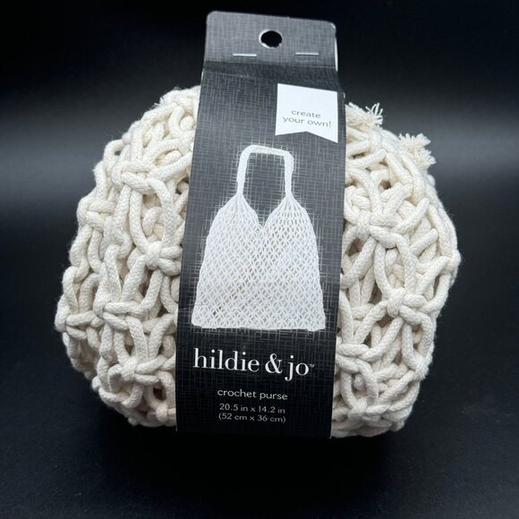 hildie & jo Handbags - hildie & jo Crochet Tote Bag - Natural New grocery shopping bag reusable boho bo
